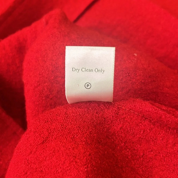 Coldwater Creek Wool Blend Button Front Cardigan Blazer Red Size XL - Picture 10 of 11